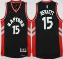 Wholesale Cheap Men's Toronto Raptors #15 Anthony Bennett Revolution 30 Swingman 2015-16 New Black Jersey