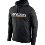 Wholesale Cheap Men's San Francisco 49ers Nike Black Circuit Wordmark Essential Performance Pullover Hoodie