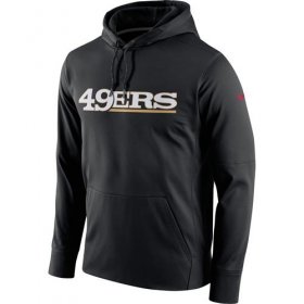 Wholesale Cheap Men\'s San Francisco 49ers Nike Black Circuit Wordmark Essential Performance Pullover Hoodie