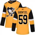 Wholesale Cheap Adidas Penguins #59 Jake Guentzel Gold Alternate Authentic Stitched Youth NHL Jersey