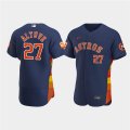 Wholesale Cheap Men's Houston Astros #27 Jose Altuve Navy 60th Anniversary Flex Base Stitched Baseball Jersey