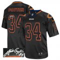 Wholesale Cheap Nike Bears #34 Walter Payton Lights Out Black Men's Stitched NFL Elite Autographed Jersey