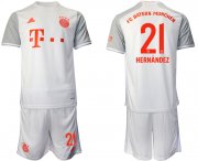 Wholesale Cheap Men 2020-2021 club Bayern Munchen away 21 white Soccer Jerseys