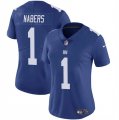 Women's New York Giants #1 Malik Nabers Blue Vapor Stitched Jersey(Run Small)