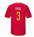 Wholesale Cheap Men's Houston Rockets #3 Chris Paul New Red Short-Sleeved Stitched NBA Adidas Revolution 30 Swingman Jersey