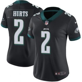 Wholesale Cheap Nike Eagles #2 Jalen Hurts Black Alternate Women\'s Stitched NFL Vapor Untouchable Limited Jersey