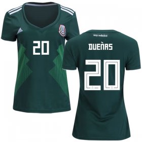 Wholesale Cheap Women\'s Mexico #20 Duenas Home Soccer Country Jersey