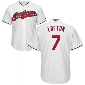 Wholesale Cheap Indians #7 Kenny Lofton White Home Stitched Youth MLB Jersey