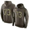 Wholesale Cheap NFL Men's Nike Minnesota Vikings #73 Sharrif Floyd Stitched Green Olive Salute To Service KO Performance Hoodie