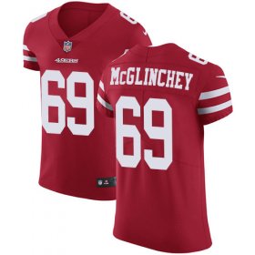 Wholesale Cheap Nike 49ers #69 Mike McGlinchey Red Team Color Men\'s Stitched NFL Vapor Untouchable Elite Jersey