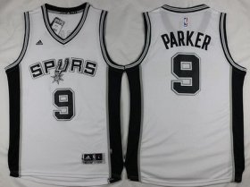 Wholesale Cheap Men\'s San Antonio Spurs #9 Tony Parker Revolution 30 Swingman 2015-16 White Jersey