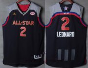 Wholesale Cheap Men's Western Conference San Antonio Spurs #2 Kawhi Leonard adidas Black Charcoal 2017 NBA All-Star Game Swingman Jersey