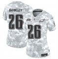 Cheap Women's Philadelphia Eagles #26 Saquon Barkley 2024 F.U.S.E Arctic Camo Salute To Service Limited Stitched Jersey(Run Small)