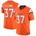 Cheap Men's Denver Broncos #37 Audric Estime Orange 2024 F.U.S.E. Vapor Limited Football Stitched Jersey