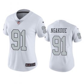 Wholesale Cheap Women\'s Las Vegas Raiders #91 Yannick Ngakoue Color Rush Limited Jersey