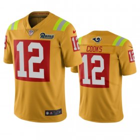 Wholesale Cheap Los Angeles Rams #12 Brandin Cooks Gold Vapor Limited City Edition NFL Jersey