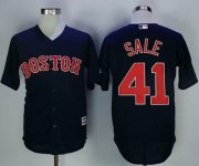 Wholesale Cheap Red Sox #41 Chris Sale Navy Blue New Cool Base Stitched MLB Jersey