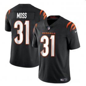 Cheap Men\'s Cincinnati Bengals #31 Zack Moss Black Vapor Untouchable Limited Stitched Jersey