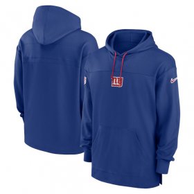 Cheap Men\'s New York Giants Royal Performance Pullover Hoodie