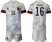 Wholesale Cheap Men 2021 European Cup Belgium away white 16 Soccer Jersey