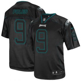 Wholesale Cheap Nike Eagles #9 Nick Foles Lights Out Black Men\'s Stitched NFL Elite Jersey