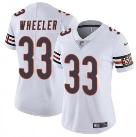 Cheap Women\'s Chicago Bears #33 Ian Wheeler White 2024 Vapor Football Stitched Jersey(Run Small)