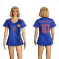 Wholesale Cheap Women's Colombia #10 Valderrama Away Soccer Country Jersey