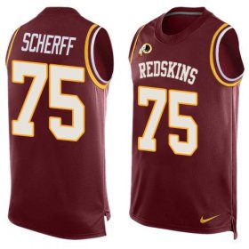 Wholesale Cheap Nike Redskins #75 Brandon Scherff Burgundy Red Team Color Men\'s Stitched NFL Limited Tank Top Jersey