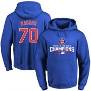 Wholesale Cheap Cubs #70 Joe Maddon Blue 2016 World Series Champions Pullover MLB Hoodie