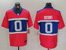 Men\'s New York Giants #0 Brian Burns Century Red Alternate Vapor FUSE Limited Stitched Jersey