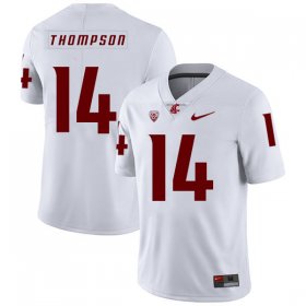 Wholesale Cheap Washington State Cougars 14 Jack Thompson White College Football Jersey