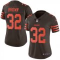 Wholesale Cheap Nike Browns #32 Jim Brown Brown Women's Stitched NFL Limited Rush Jersey