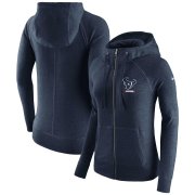 Wholesale Cheap Houston Texans Nike Women's Gym Vintage Full-Zip Hoodie Navy