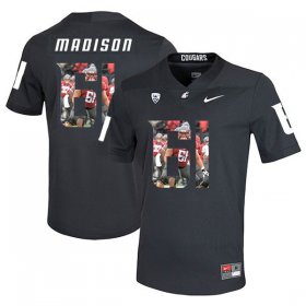 Wholesale Cheap Washington State Cougars 61 Cole Madison Black Fashion College Football Jersey