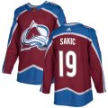 Wholesale Cheap Adidas Avalanche #19 Joe Sakic Burgundy Home Authentic Stitched NHL Jersey