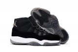 Wholesale Cheap Air Jordan 11 Velvet Heiress Shoes Black White