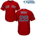 Wholesale Cheap Red Sox #26 Wade Boggs Red New Cool Base 2018 World Series Stitched MLB Jersey