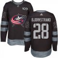 Wholesale Cheap Adidas Blue Jackets #28 Oliver Bjorkstrand Black 1917-2017 100th Anniversary Stitched NHL Jersey