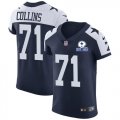 Wholesale Cheap Nike Cowboys #71 La'el Collins Navy Blue Thanksgiving Men's Stitched With Established In 1960 Patch NFL Vapor Untouchable Throwback Elite Jersey