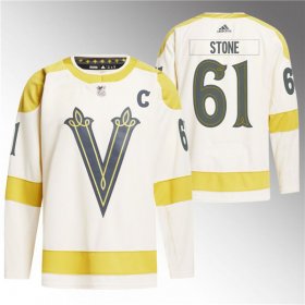 Cheap Men\'s Vegas Golden Knights #61 Mark Stone Cream 2024 Winter Classic Primegreen Stitched Jersey