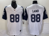 Wholesale Cheap Men's Dallas Cowboys #88 CeeDee Lamb White FUSE Vapor Thanksgiving Limited Stitched Jersey