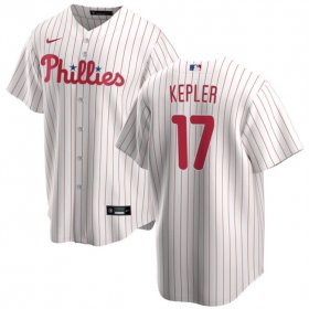 Cheap Men\'s Philadelphia Phillies #17 Max Kepler White 2024 Cool Base Stitched Jersey