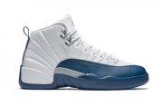 Wholesale Cheap Women Air Jordan 12 French Blue White/dark blue