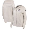 Wholesale Cheap Dallas Cowboys Nike Women's Gym Vintage Full-Zip Hoodie Heathered Gray