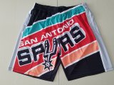 Wholesale Cheap Men's San Antonio Spurs Black Big Face Mitchell Ness Hardwood Classics Soul Swingman Throwback Shorts