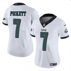 Cheap Women\'s Philadelphia Eagles #7 Kenny Pickett White Vapor Untouchable Limited Football Stitched Jersey(Run Small)