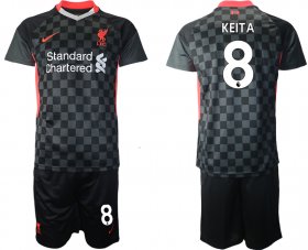 Wholesale Cheap Men 2020-2021 club Liverpool Second away 8 black Soccer Jerseys