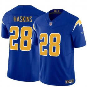 Cheap Men\'s Los Angeles Chargers #28 Hassan Haskins Royal 2024 F.U.S.E Vapor Limited Stitched Football Jersey