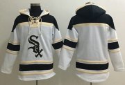 Wholesale Cheap White Sox Blank White Sawyer Hooded Sweatshirt MLB Hoodie