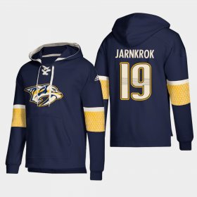 Wholesale Cheap Nashville Predators #19 Calle Jarnkrok Navy adidas Lace-Up Pullover Hoodie